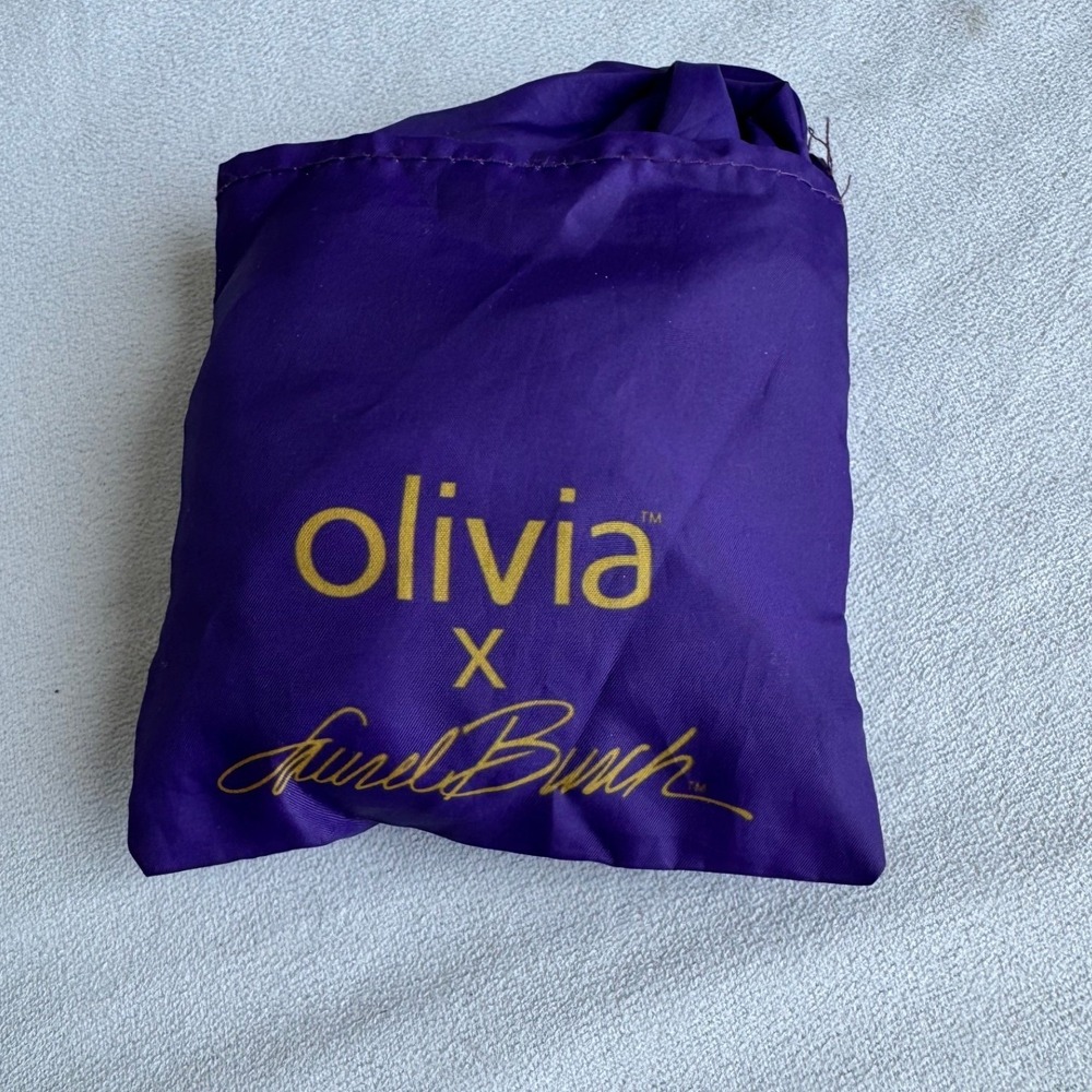 Olivia x Laurel Burch Reusable Tote Bag Purple Celestial Sun Fish Art Foldable